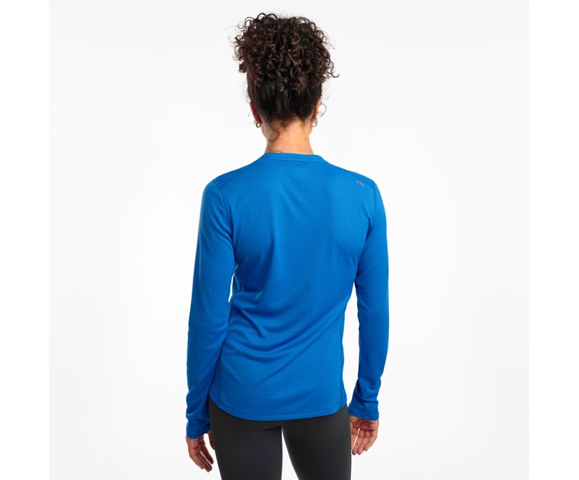 Saucony Stopwatch Long Sleeve Women's Shirts Blue | AU 296PJJQ